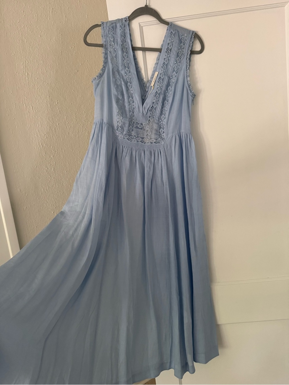 Doen Icy Blue Lace-Trim Victoria Dress - Picture 3 of 8